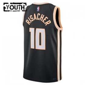 Barn Atlanta Hawks Tröja Zaccharie Risacher Nike 2025-26 City Edition Svart Swingman